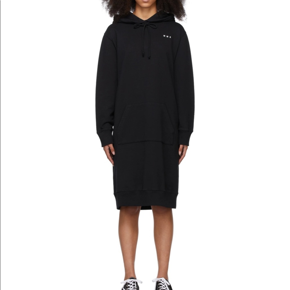 MM6 Maison Margiela black hoodie dress